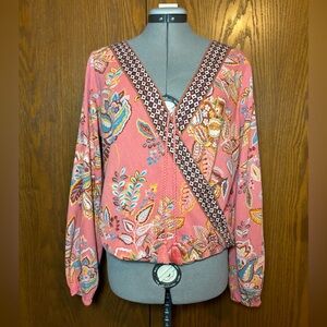 Hollister women’s floral boho top - M